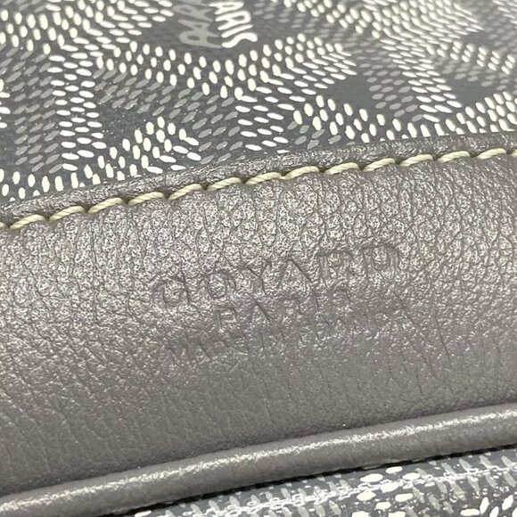 GOYARD Petit Flot Bucket Bag Gray Coated Canvas Leather Shoulder Bag 2338-101424 - Picture 13 of 14